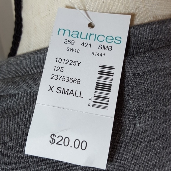 *NWT* MAURICES Super Soft Gray T-Shirt, Size XS - Picture 4 of 6